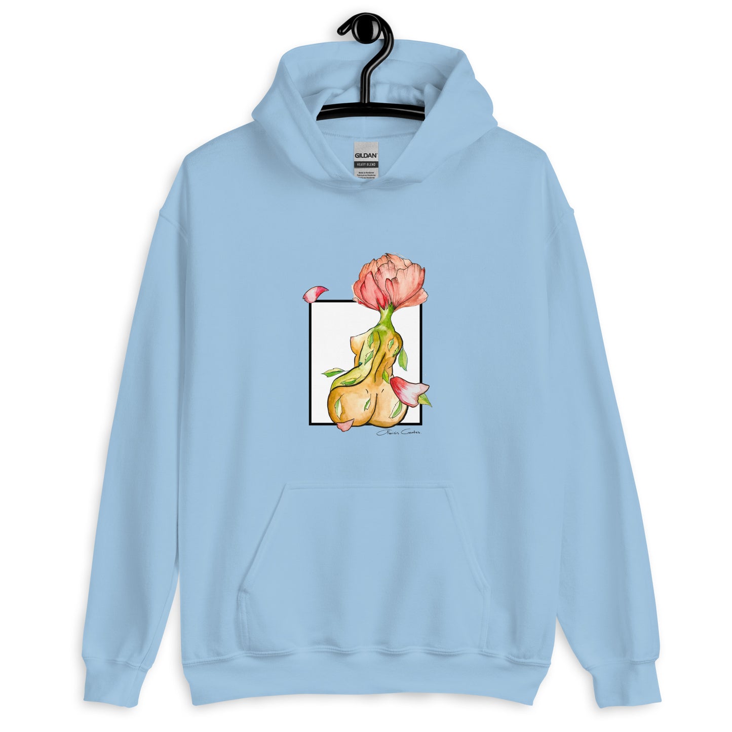 "A Peony's Edge" an AlexisisCreates Hoodie