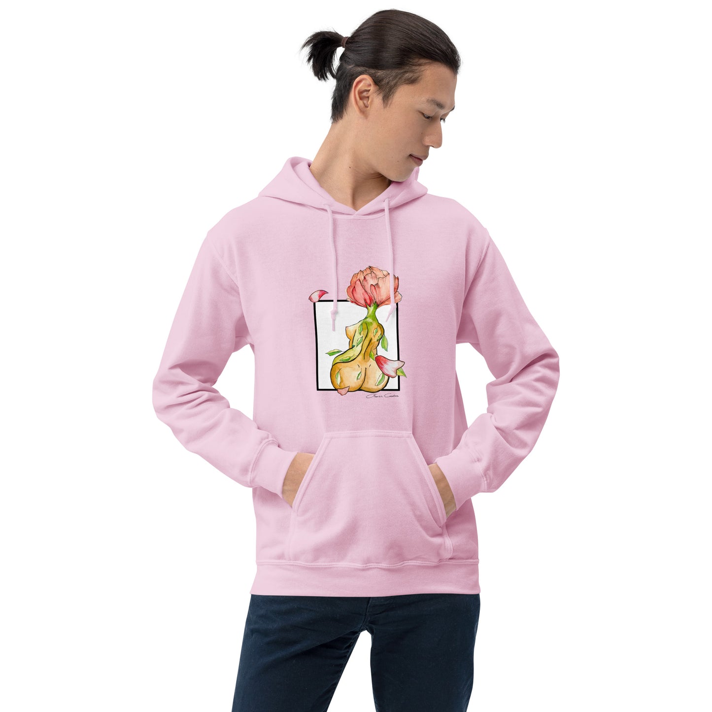 "A Peony's Edge" an AlexisisCreates Hoodie