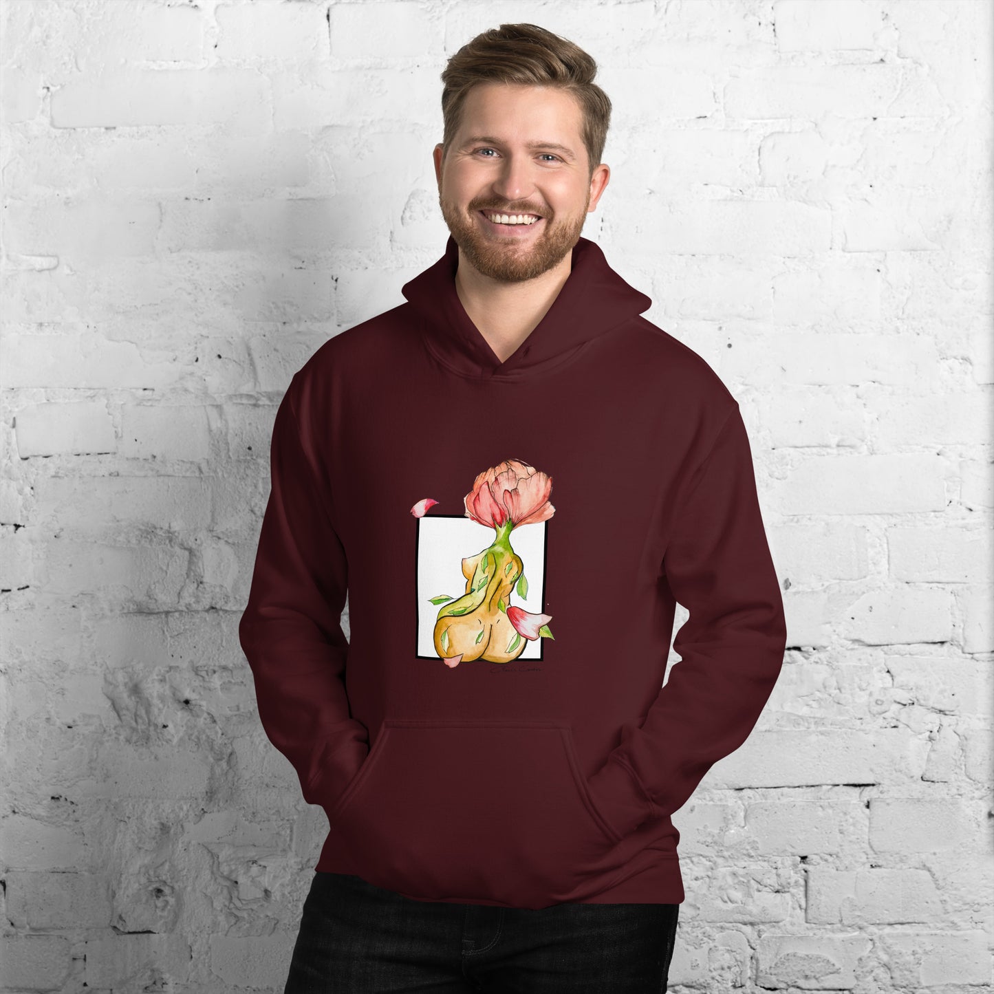 "A Peony's Edge" an AlexisisCreates Hoodie