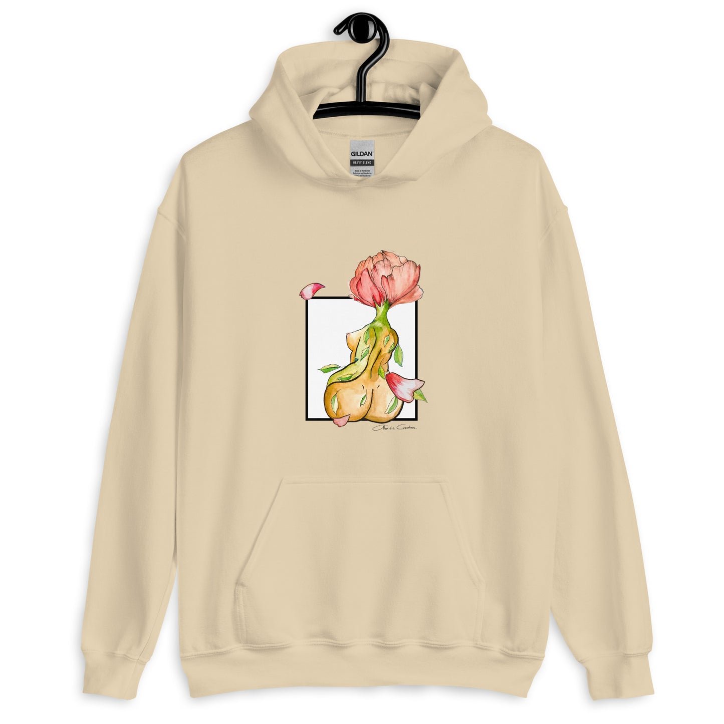 "A Peony's Edge" an AlexisisCreates Hoodie