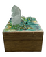 Green Moss & Quartz Wooden Box