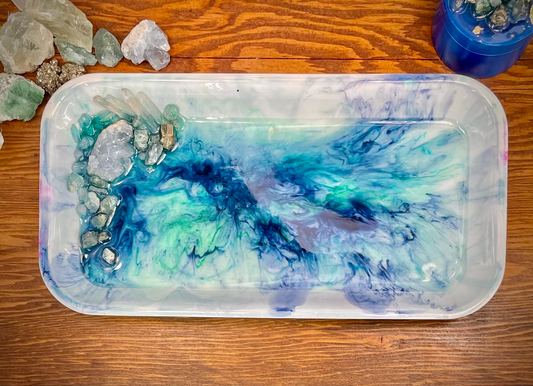 Ocean Blue Crystal Tray