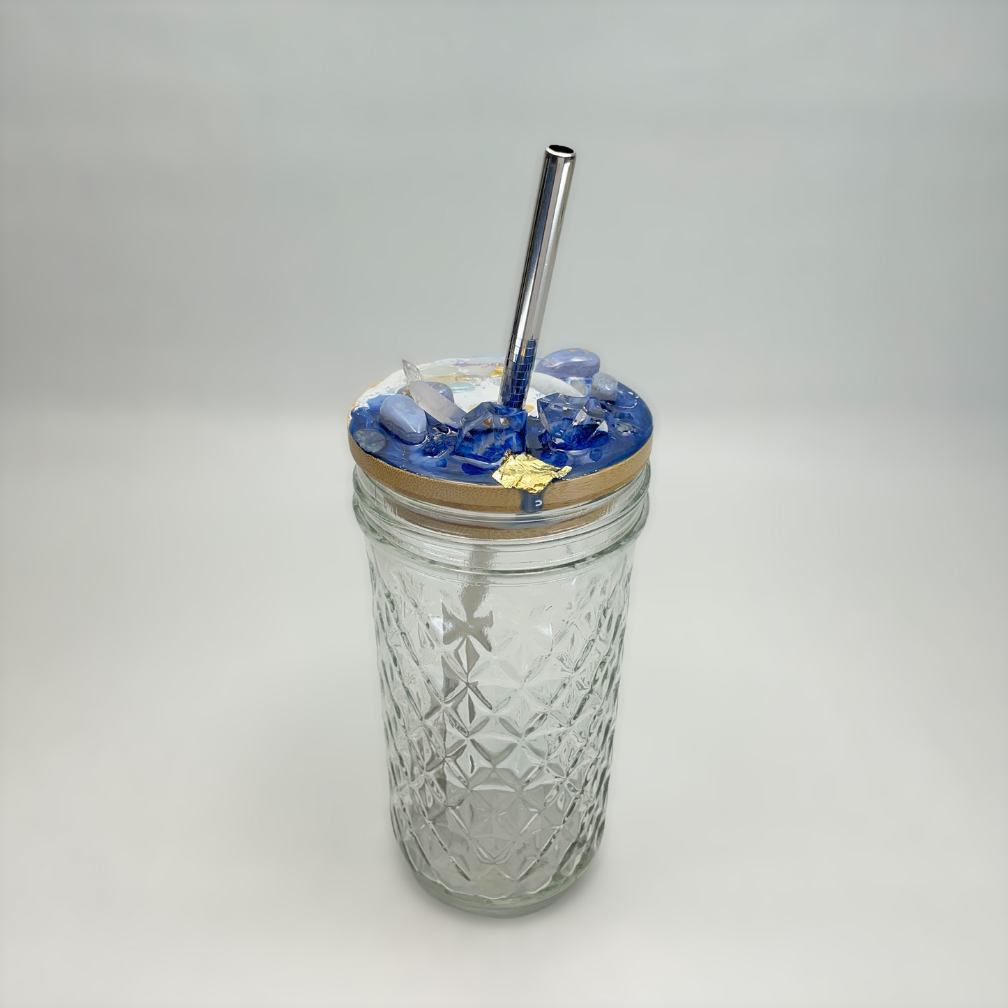 Blue Aqua Crystal Tumbler