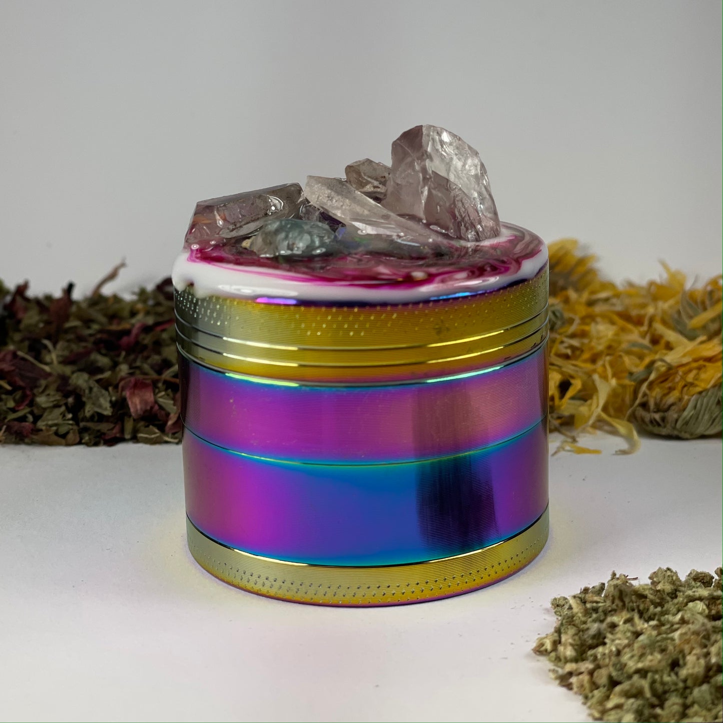 Luxe Rainbow Gem Crystal Grinder