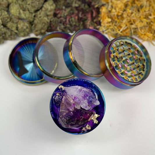 Luxe Amethyst Quartz Crystal Grinder