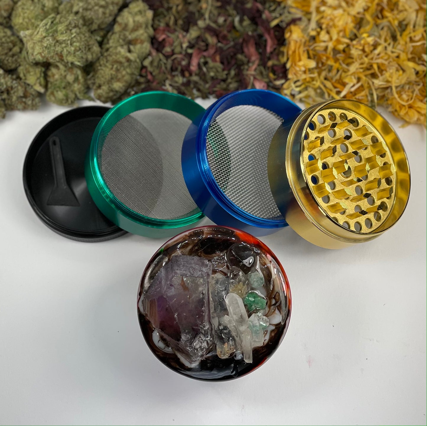 Luxe Multi Gem Crystal Grinder