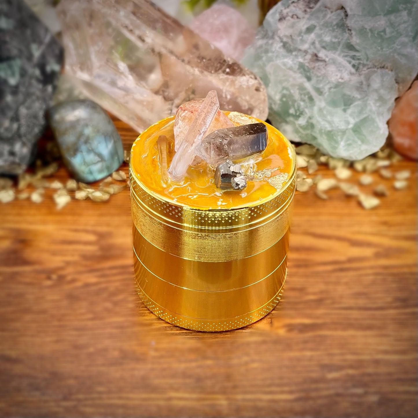 Luxe Gold "Prosperity" Crystal Grinder