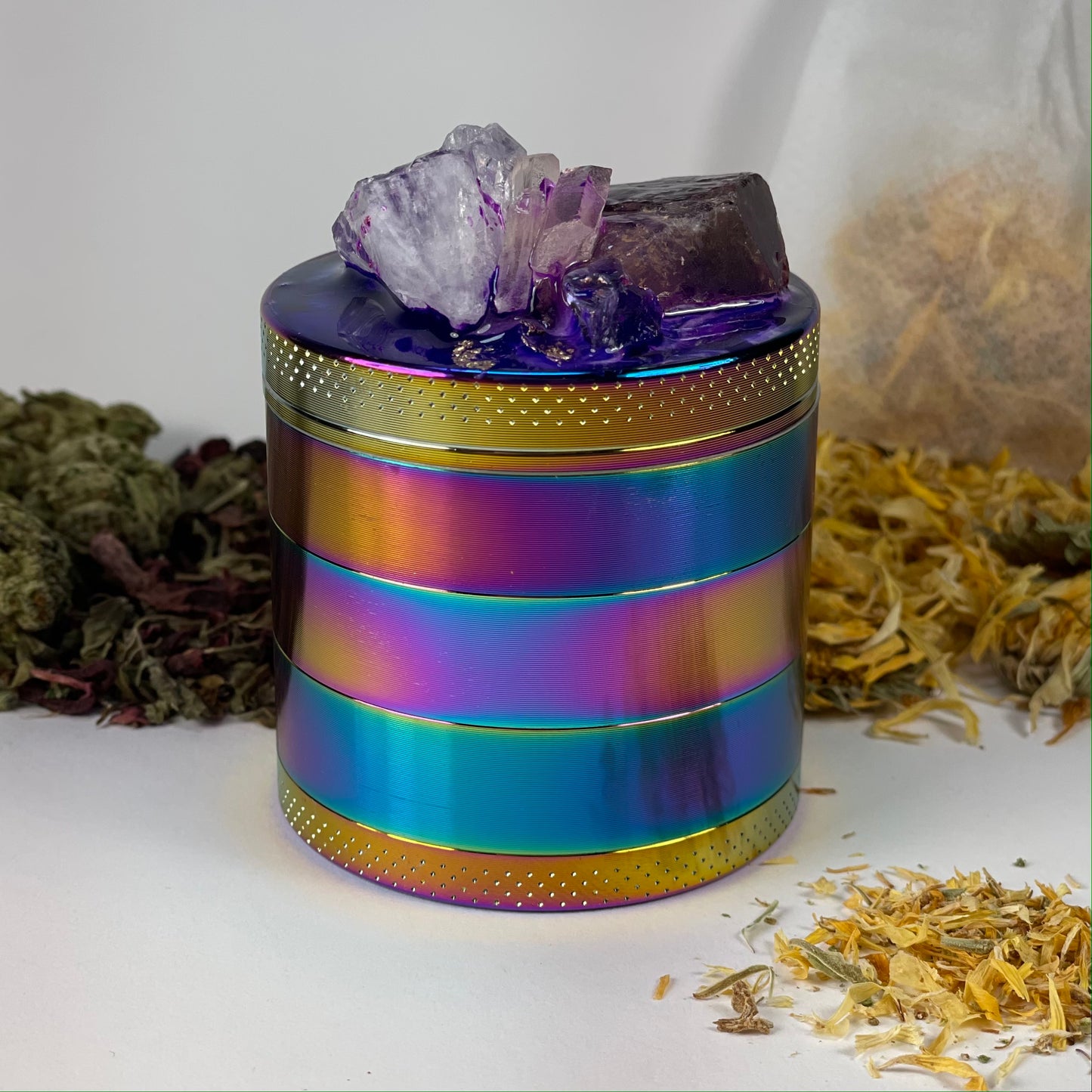 Luxe Amethyst Quartz Crystal Grinder