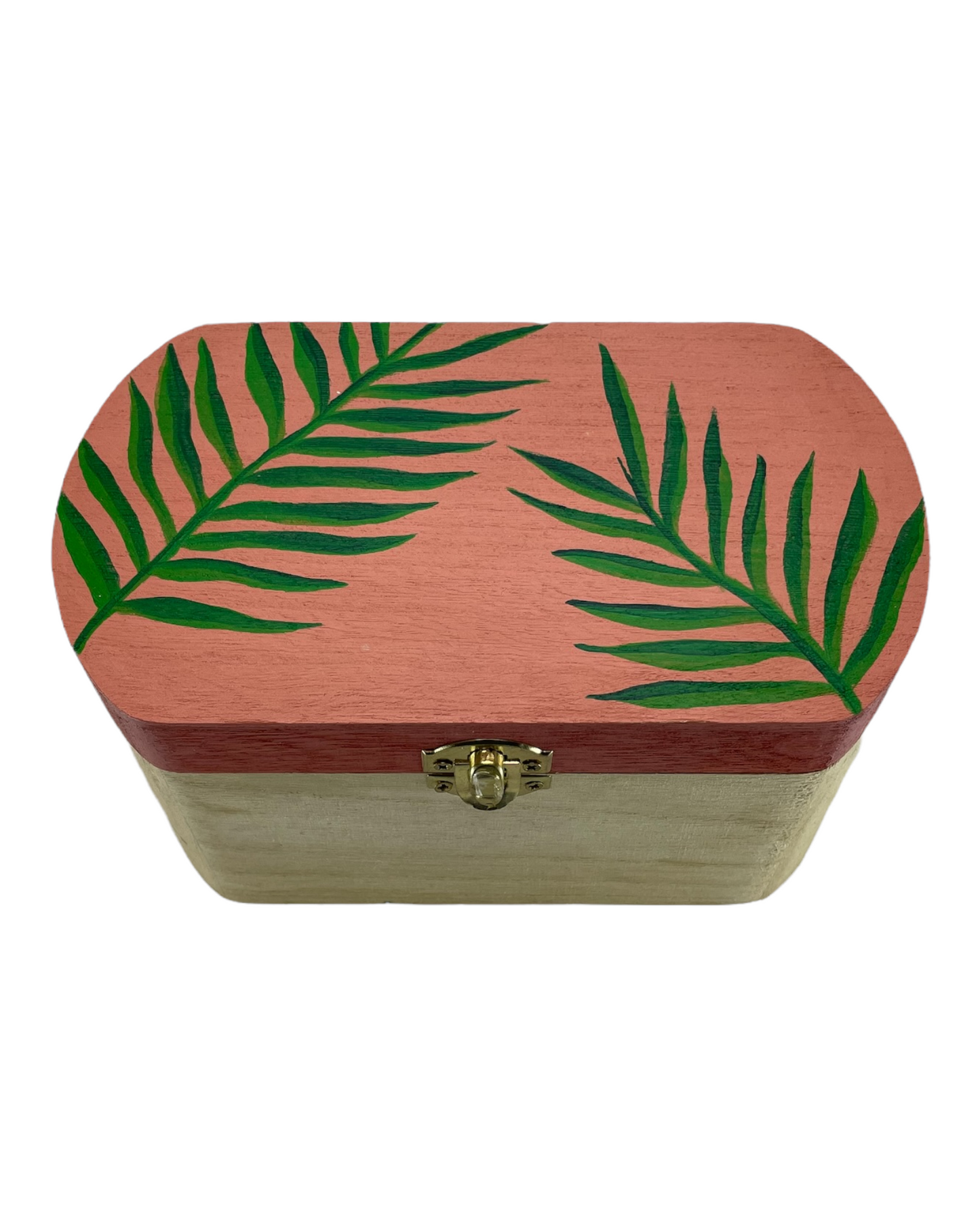 Pink & Palm Trees Wood Box