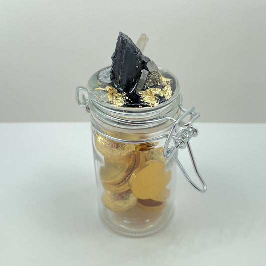 Mini White Black Tourmaline Jar