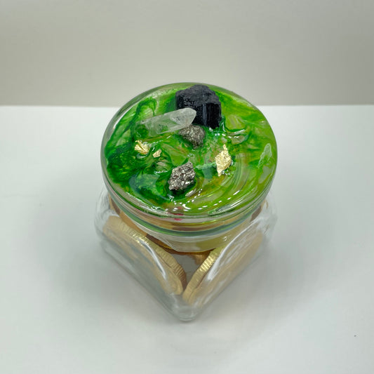 Mini Crystal Green Jar