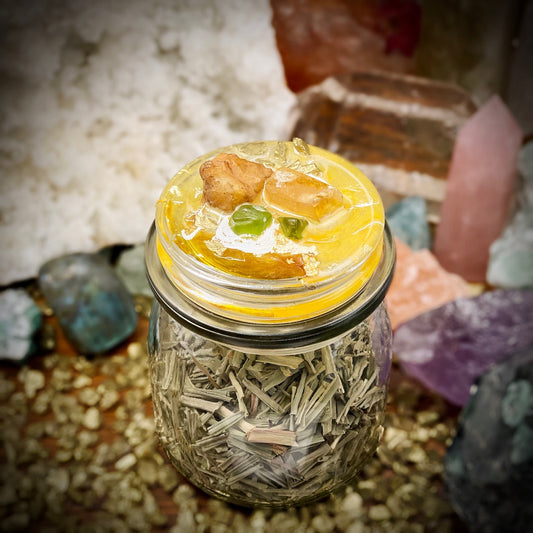 "Prosperity" Crystal Jar