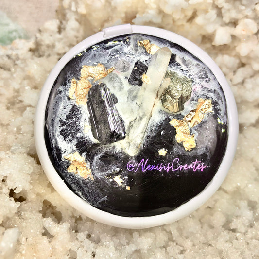 Black Tourmaline Pocket Mirror