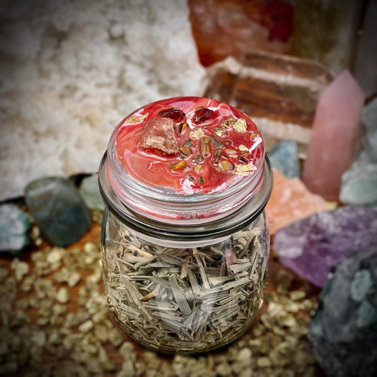 "Abundance" Crystal Jar