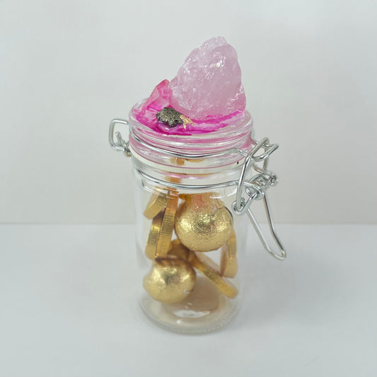 Mini Pink Rose Quartz Jar