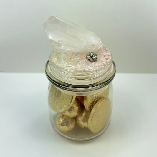 Small White Crystal Jar