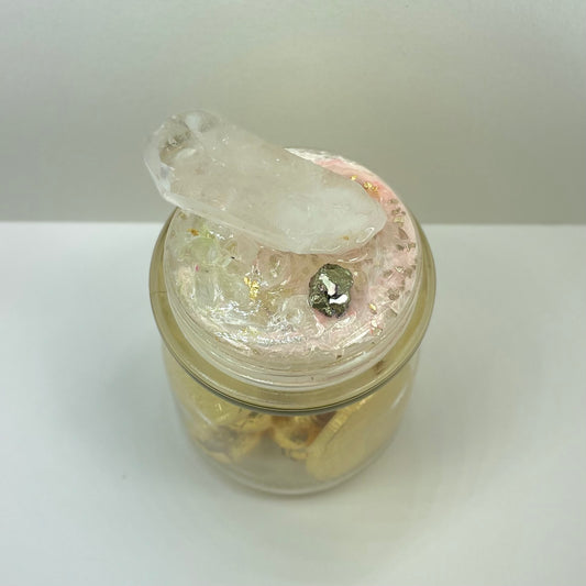 Small White Crystal Jar