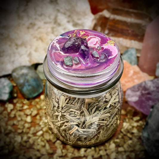 "Blessed" Crystal Jar